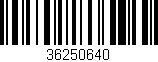 Código de barras (EAN, GTIN, SKU, ISBN): '36250640'