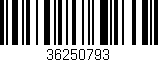 Código de barras (EAN, GTIN, SKU, ISBN): '36250793'