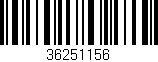 Código de barras (EAN, GTIN, SKU, ISBN): '36251156'