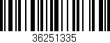 Código de barras (EAN, GTIN, SKU, ISBN): '36251335'