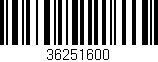 Código de barras (EAN, GTIN, SKU, ISBN): '36251600'