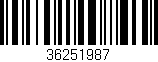 Código de barras (EAN, GTIN, SKU, ISBN): '36251987'