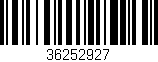 Código de barras (EAN, GTIN, SKU, ISBN): '36252927'
