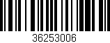 Código de barras (EAN, GTIN, SKU, ISBN): '36253006'