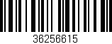 Código de barras (EAN, GTIN, SKU, ISBN): '36256615'