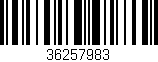 Código de barras (EAN, GTIN, SKU, ISBN): '36257983'