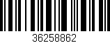 Código de barras (EAN, GTIN, SKU, ISBN): '36258862'