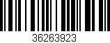 Código de barras (EAN, GTIN, SKU, ISBN): '36263923'