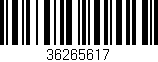 Código de barras (EAN, GTIN, SKU, ISBN): '36265617'