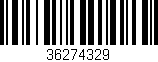 Código de barras (EAN, GTIN, SKU, ISBN): '36274329'