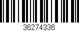 Código de barras (EAN, GTIN, SKU, ISBN): '36274336'