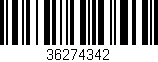 Código de barras (EAN, GTIN, SKU, ISBN): '36274342'