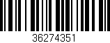 Código de barras (EAN, GTIN, SKU, ISBN): '36274351'