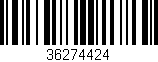 Código de barras (EAN, GTIN, SKU, ISBN): '36274424'