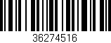 Código de barras (EAN, GTIN, SKU, ISBN): '36274516'
