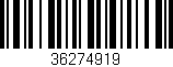 Código de barras (EAN, GTIN, SKU, ISBN): '36274919'