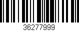 Código de barras (EAN, GTIN, SKU, ISBN): '36277999'