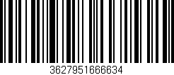Código de barras (EAN, GTIN, SKU, ISBN): '3627951666634'