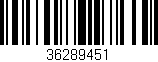 Código de barras (EAN, GTIN, SKU, ISBN): '36289451'
