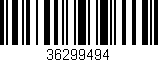 Código de barras (EAN, GTIN, SKU, ISBN): '36299494'
