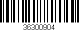 Código de barras (EAN, GTIN, SKU, ISBN): '36300904'