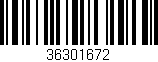 Código de barras (EAN, GTIN, SKU, ISBN): '36301672'