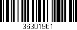 Código de barras (EAN, GTIN, SKU, ISBN): '36301961'
