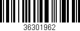 Código de barras (EAN, GTIN, SKU, ISBN): '36301962'