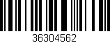 Código de barras (EAN, GTIN, SKU, ISBN): '36304562'