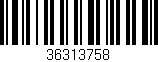 Código de barras (EAN, GTIN, SKU, ISBN): '36313758'