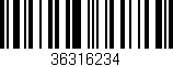 Código de barras (EAN, GTIN, SKU, ISBN): '36316234'