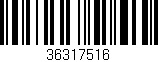 Código de barras (EAN, GTIN, SKU, ISBN): '36317516'