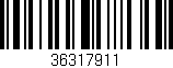 Código de barras (EAN, GTIN, SKU, ISBN): '36317911'