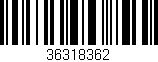 Código de barras (EAN, GTIN, SKU, ISBN): '36318362'