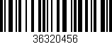 Código de barras (EAN, GTIN, SKU, ISBN): '36320456'