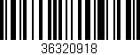 Código de barras (EAN, GTIN, SKU, ISBN): '36320918'