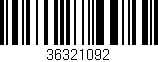 Código de barras (EAN, GTIN, SKU, ISBN): '36321092'