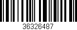 Código de barras (EAN, GTIN, SKU, ISBN): '36326487'