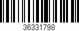 Código de barras (EAN, GTIN, SKU, ISBN): '36331798'