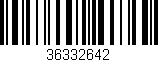 Código de barras (EAN, GTIN, SKU, ISBN): '36332642'