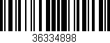 Código de barras (EAN, GTIN, SKU, ISBN): '36334898'