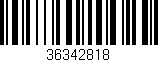 Código de barras (EAN, GTIN, SKU, ISBN): '36342818'