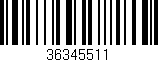 Código de barras (EAN, GTIN, SKU, ISBN): '36345511'