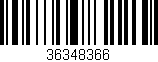 Código de barras (EAN, GTIN, SKU, ISBN): '36348366'
