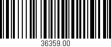 Código de barras (EAN, GTIN, SKU, ISBN): '36359.00'