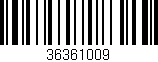 Código de barras (EAN, GTIN, SKU, ISBN): '36361009'