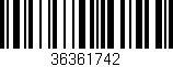 Código de barras (EAN, GTIN, SKU, ISBN): '36361742'