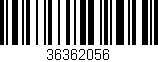 Código de barras (EAN, GTIN, SKU, ISBN): '36362056'
