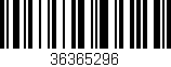 Código de barras (EAN, GTIN, SKU, ISBN): '36365296'