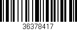 Código de barras (EAN, GTIN, SKU, ISBN): '36378417'